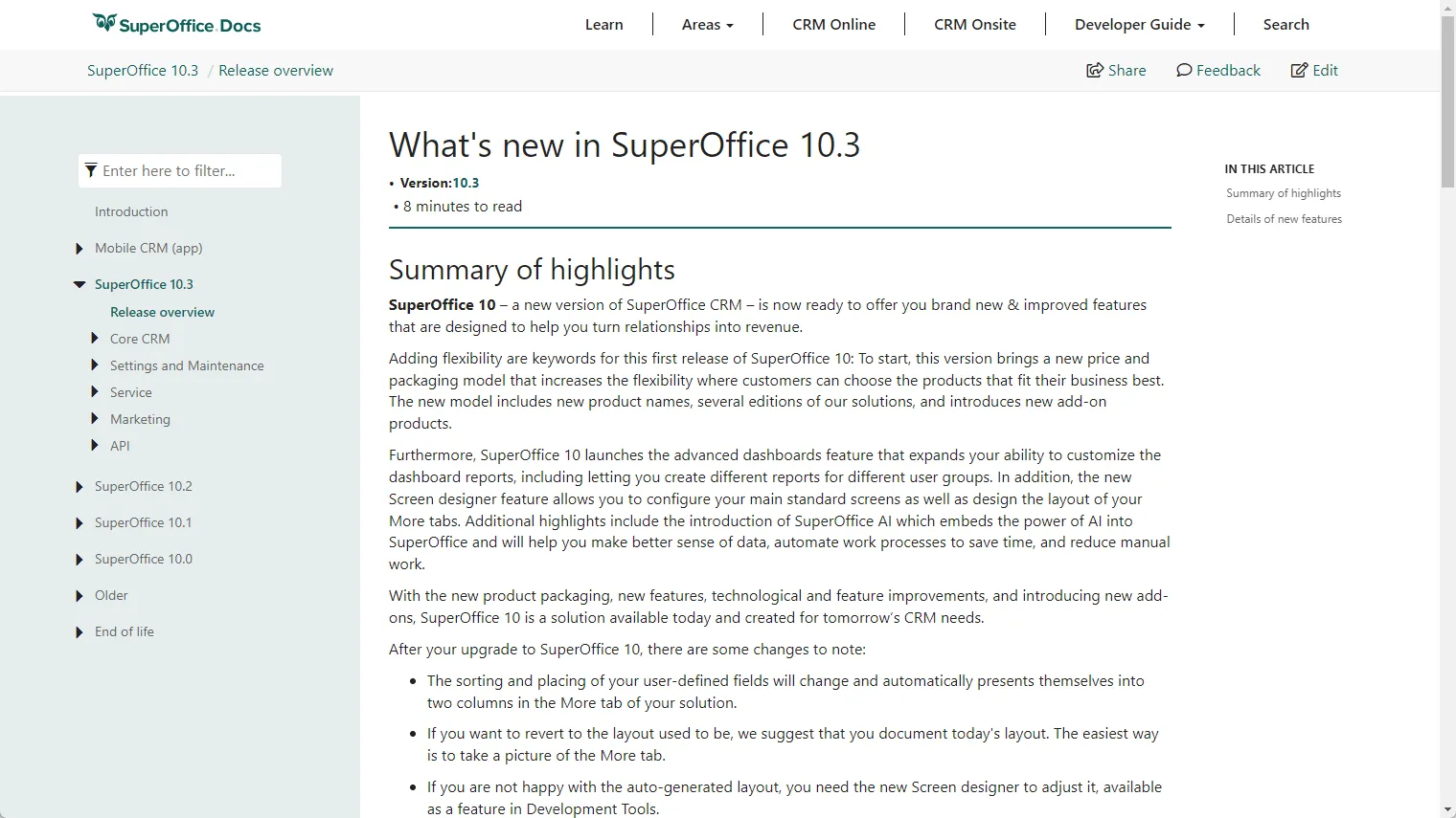What's new -screenshot