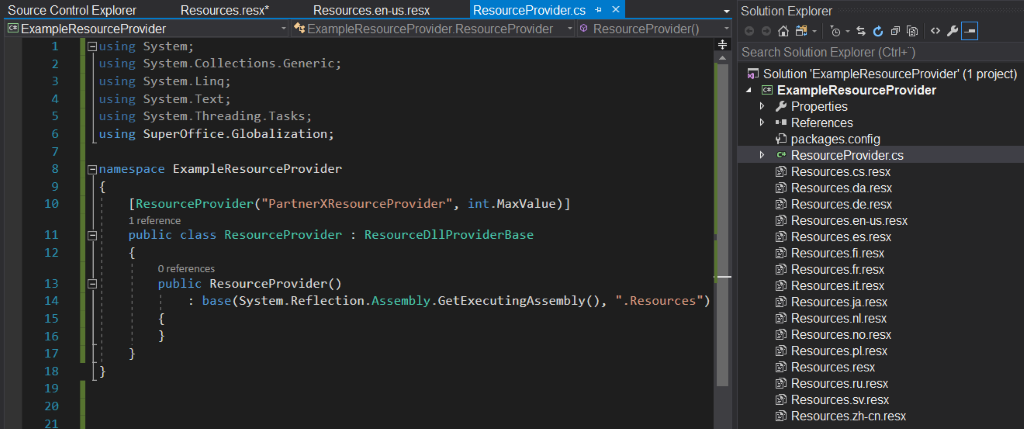 Example .Net project
