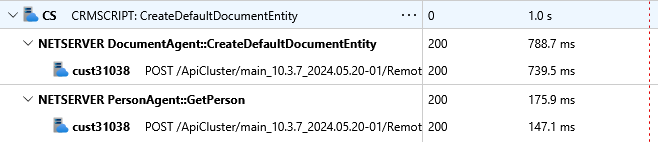 Incorrect use of CreateDefaultDocumentEntity() in CRMScript