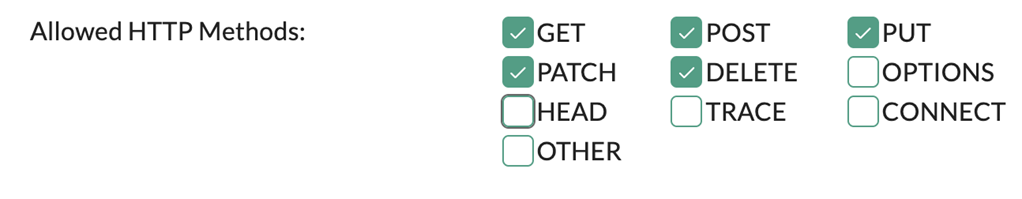 Options shown in the script editor