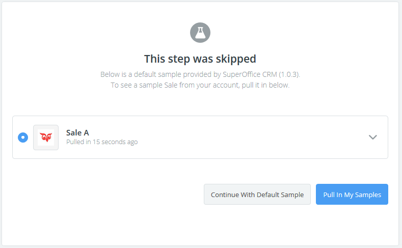 This step was skipped -screenshot