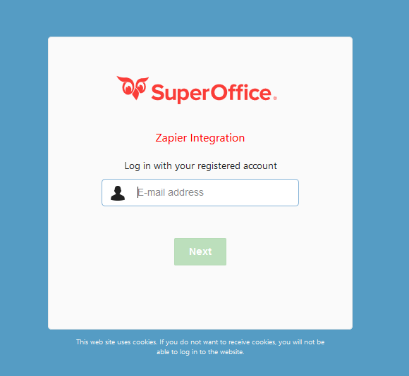 SuperOffice Zapier Integration -screenshot