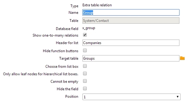 Extra table relation -screenshot