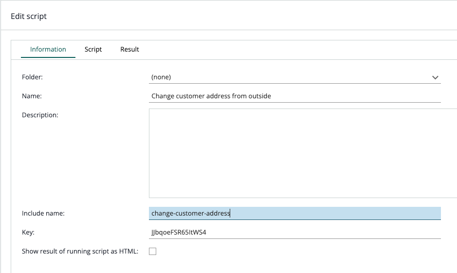 Custom form - edit customer -screenshot