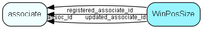 WinPosSize table relationship diagram