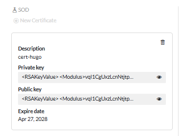 Certificates -screenshot