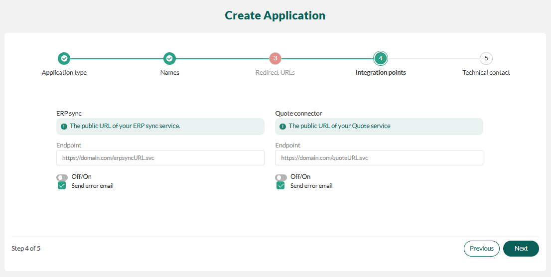 Mirroring service URL -screenshot