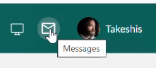 Messages entry point in the Top bar -screenshot