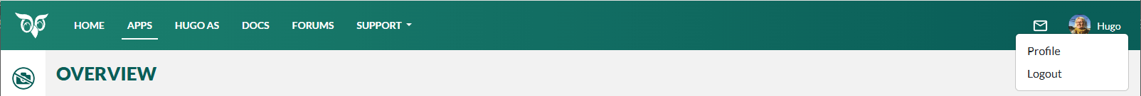 SuperOffice Developer Portal Top bar -screenshot
