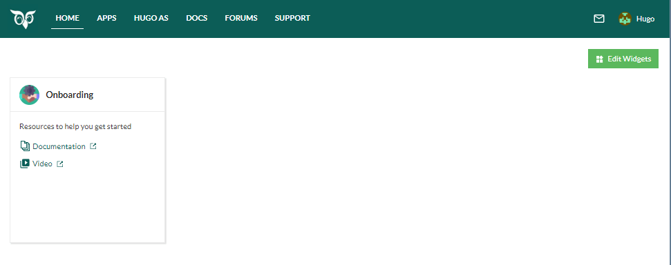 Developer Portal Onboarding widget added -screenshot