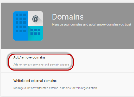 Add/remove domains -screenshot