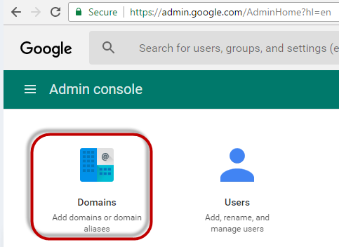 Domains -screenshot