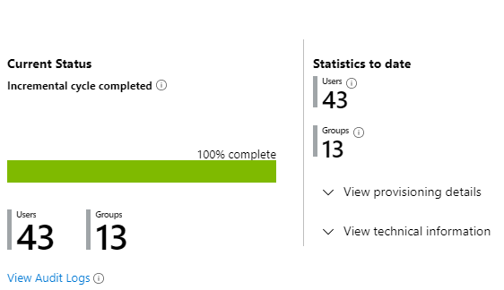 Microsoft Entra provisioning settings -screenshot