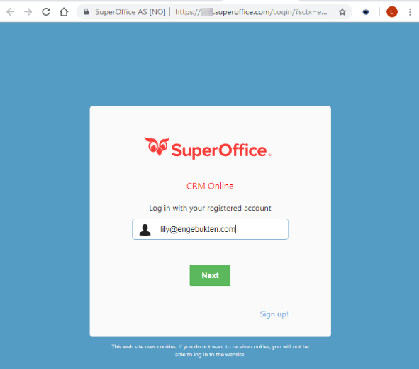 Sign in -screenshot
