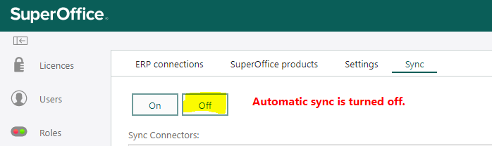 Turn off auto sync -screenshot