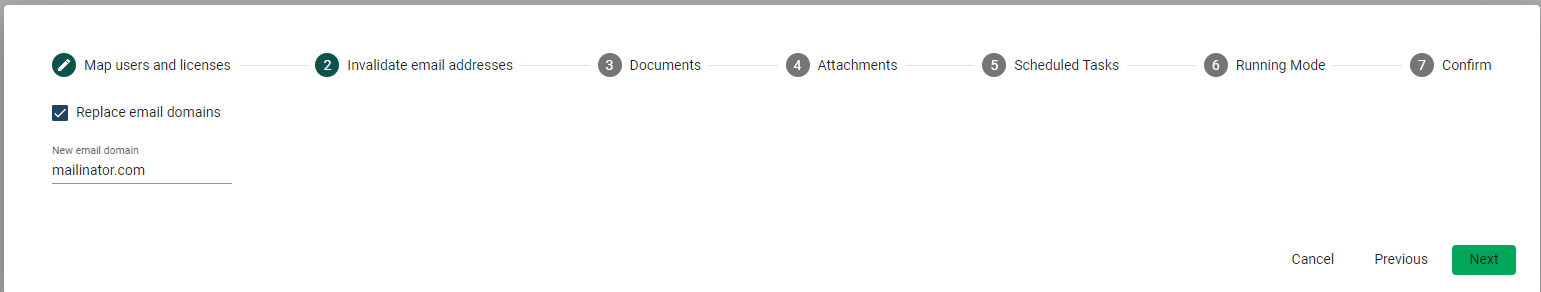 OC Replace sandbox, invalidate email addresses -screenshot