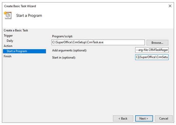 Scheduled Task -screenshot