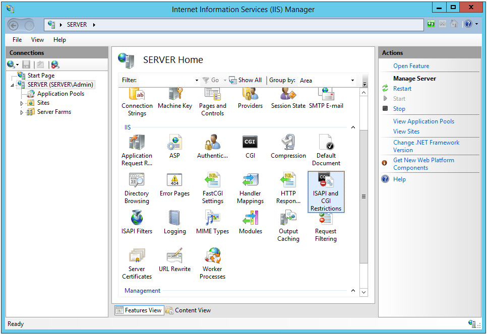 IIS -screenshot