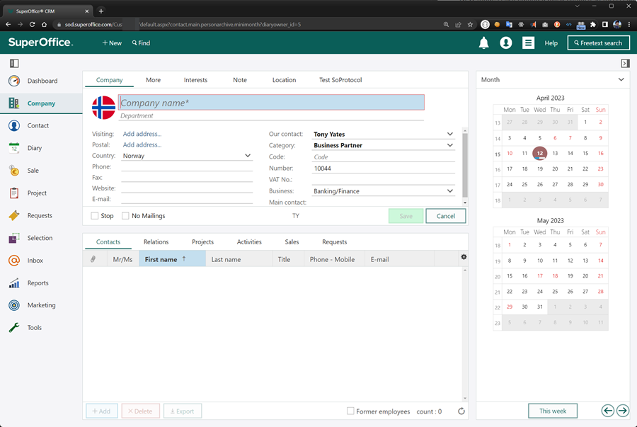 Soprotocol contact.main -screenshot