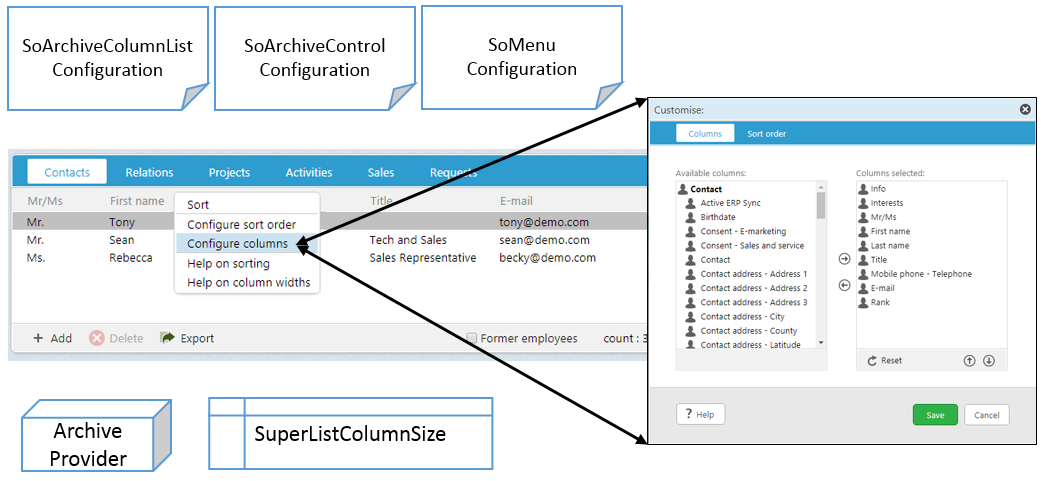 Archive control architecture