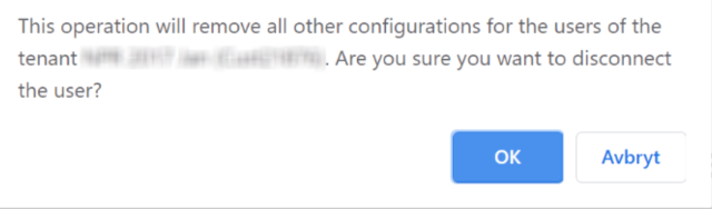 Disconnect video meeting warning -screenshot