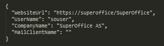Example of a SoConfig file -screenshot