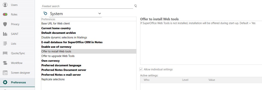 Install and upgrade dialog -screenshot