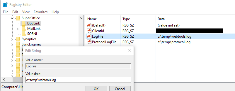 WebTools LogFile -screenshot