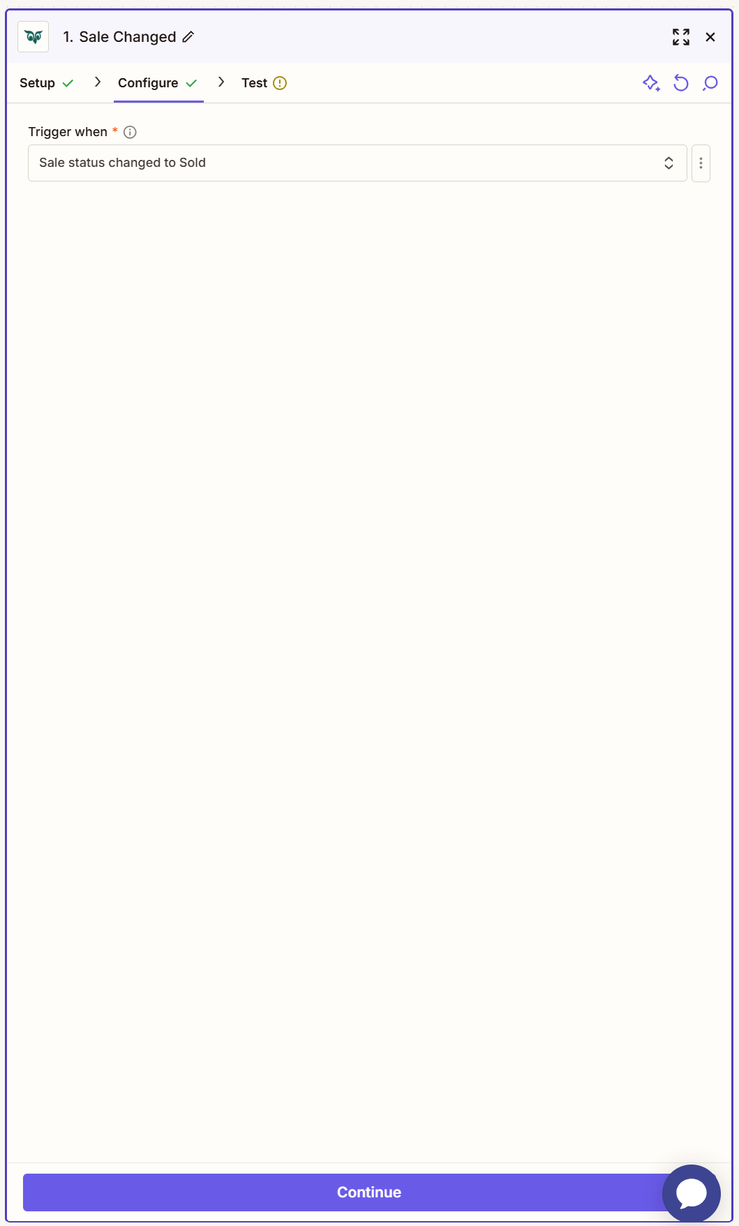 Sale Status Changed To Sold -screenshot