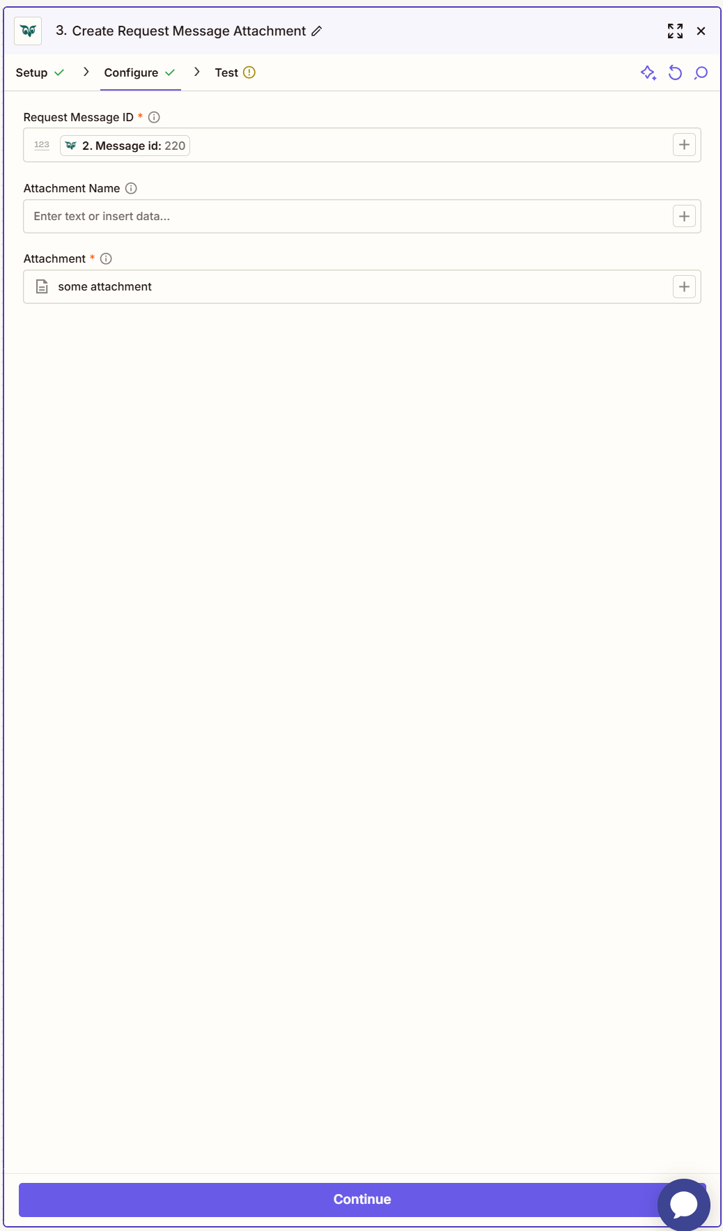Fill out your action -screenshot