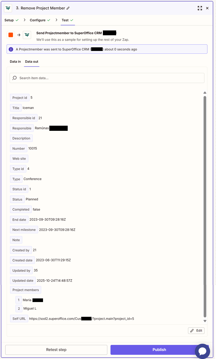 Zapier: Verify -screenshot