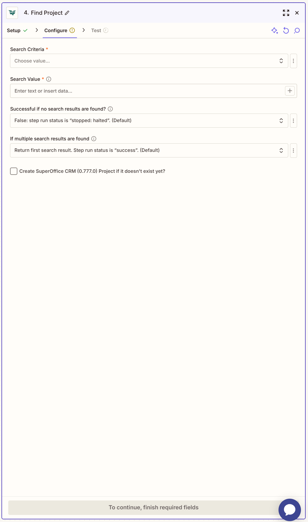 Fill out your action -screenshot