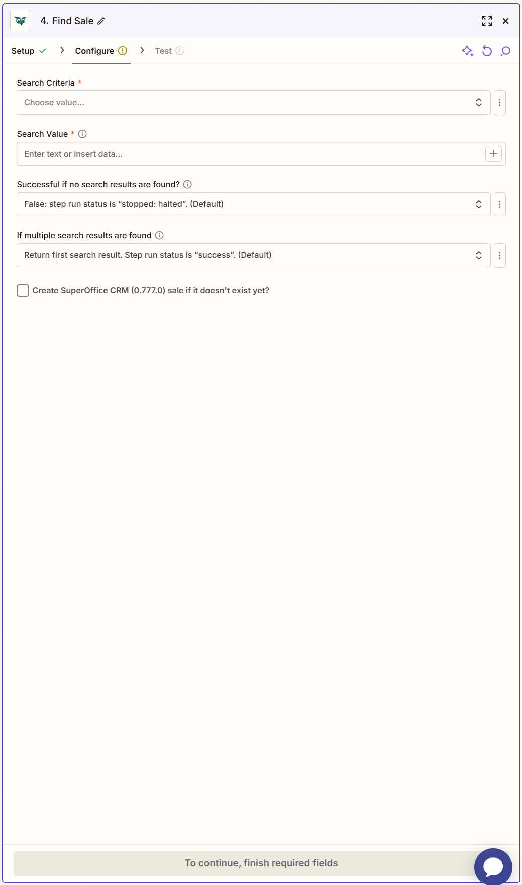 Fill out your action -screenshot