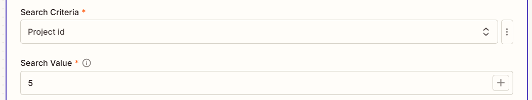 Set your search value -screenshot
