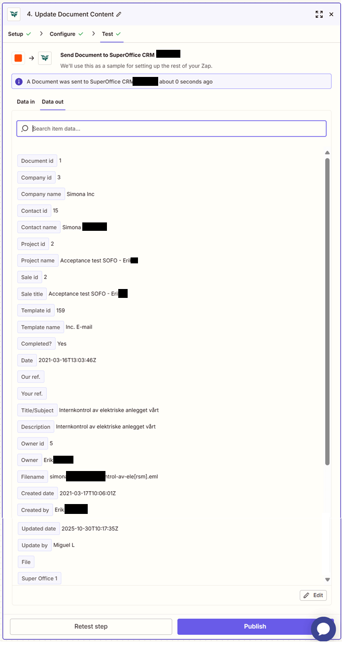 Zapier: Verify -screenshot