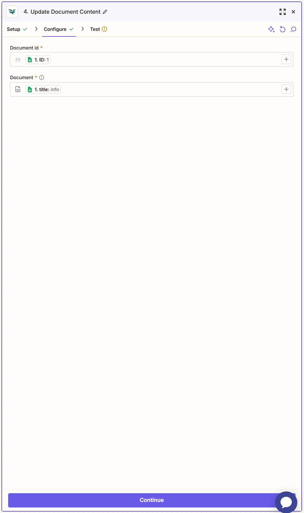 Fill out your action -screenshot