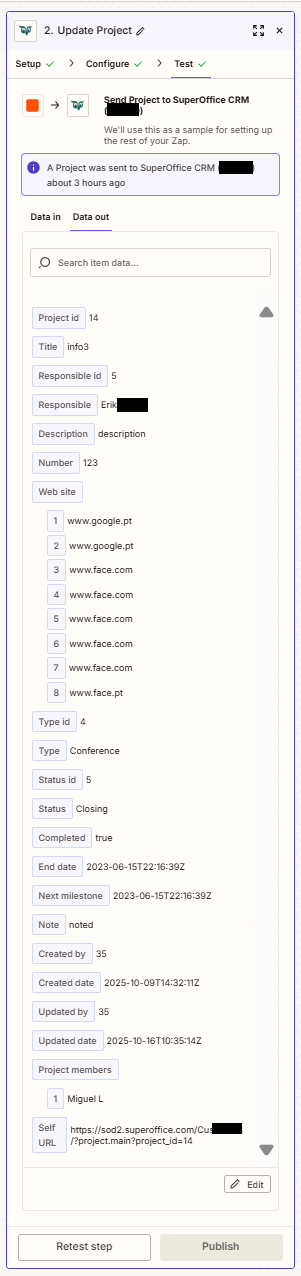 Zapier: Verify -screenshot