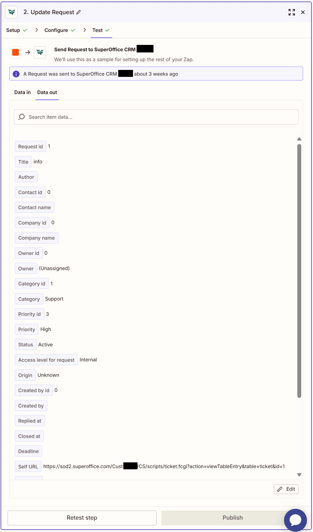Zapier: Verify -screenshot