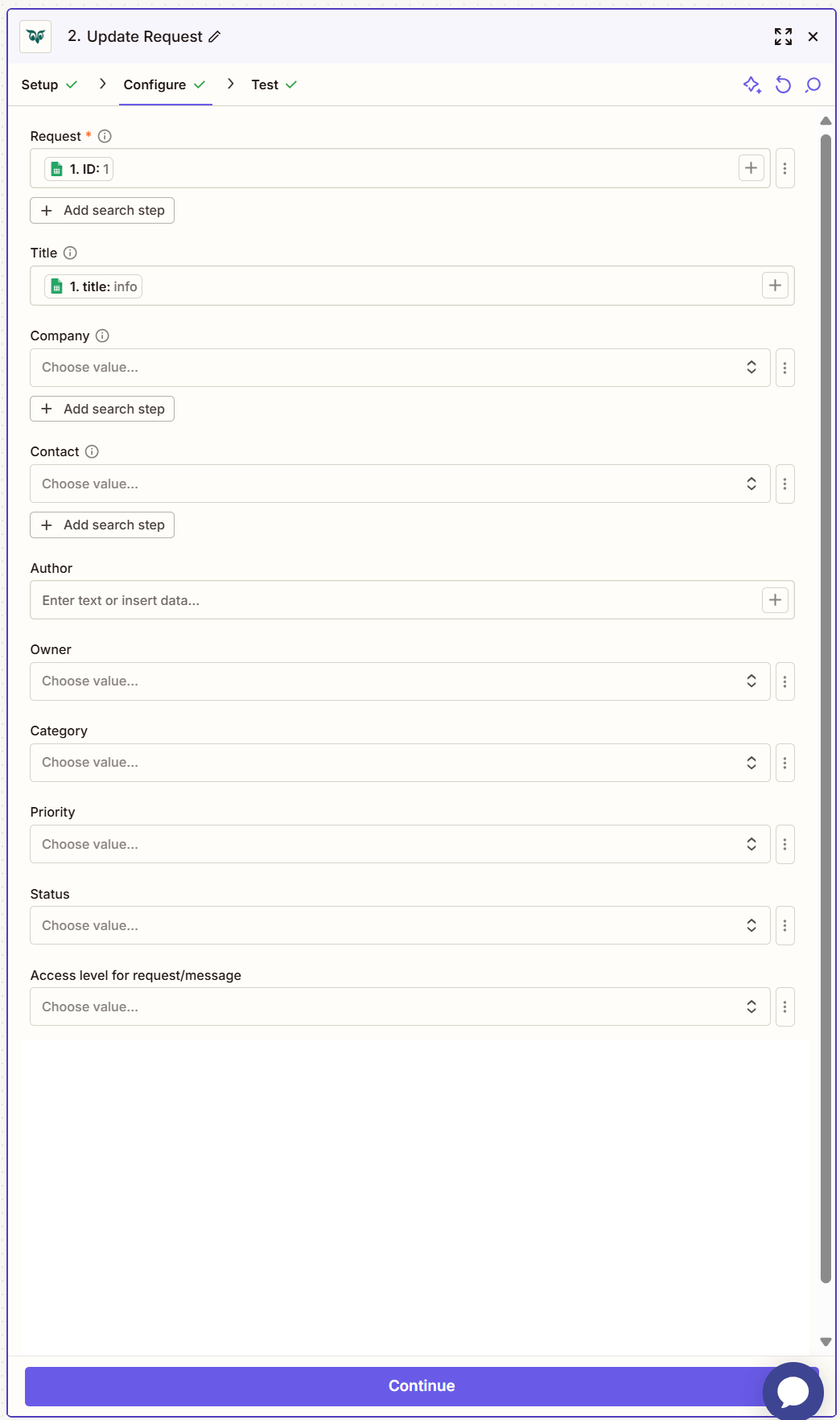 Fill out your action -screenshot