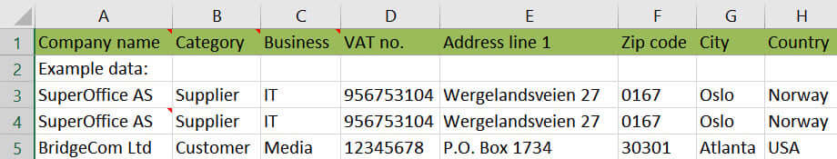 Using an import file is the best way to import all your contacts into SuperOffice CRM -screenshot