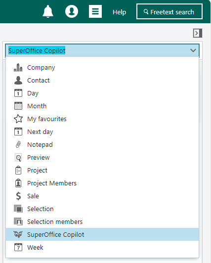 Enable SuperOffice Copilot -screenshot