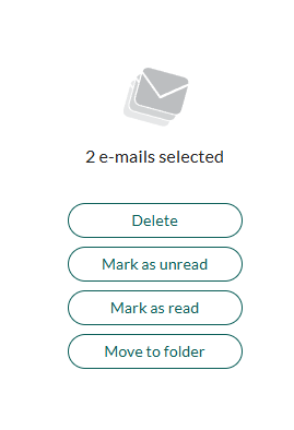 Move, mark, and delete options for multiple selected emails - screenshot
