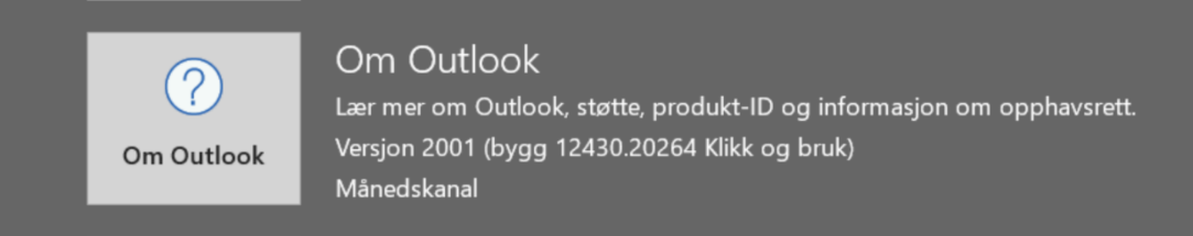 Limitations in Outlook for SuperOffice -screenshot