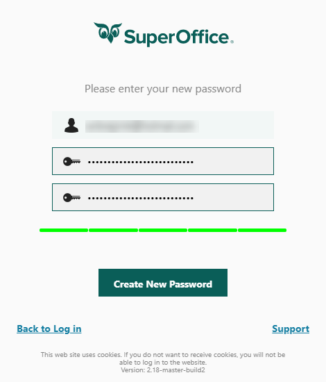 Password strength -screenshot