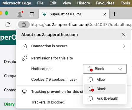 Unblock system notifications in Edge -screenshot