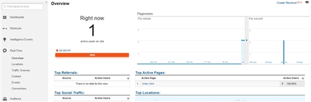 Google Analytics - overview -screenshot