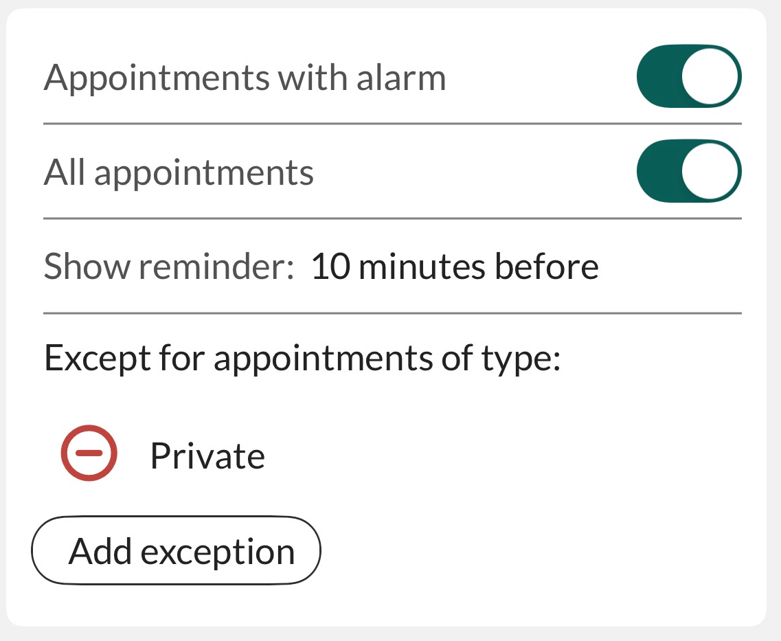 Confirm and save -app-screen