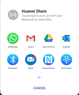 System default email client -app-screen