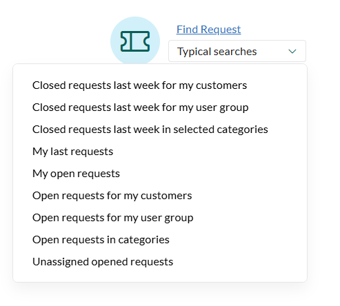 Typical searches -screenshot