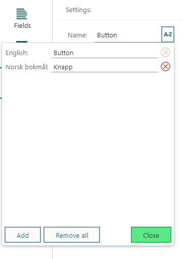 Screen Designer, translate label -screenshot